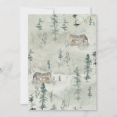 ウォーターカラーキャビンホリ企業のデークリスマスパーティー 招待状 (裏面)