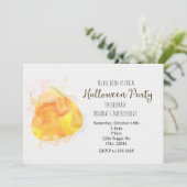 ウォーターカラーキャンディーコーンハローウィンパーティ招待状 招待状 (スタンド正面)