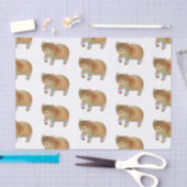 ウォーターカラーキャンピングベアーバースデーパーティー 薄葉紙 (クラフト)