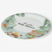 ウォーターカラーキャンピングベビーシャワー ペーパープレート (アングル)