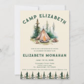 ウォーターカラーキャンプバチェロレッテウィークエンド 招待状 (正面)