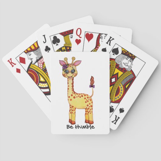 ウォーターカラーキュートベビーキリン トランプ (裏面)