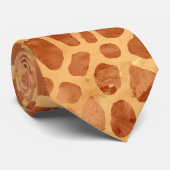 ウォーターカラーキリンプリント ネクタイ (ロール)