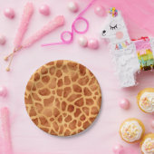 ウォーターカラーキリンプリント ペーパープレート (パーティー)