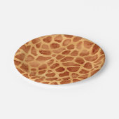 ウォーターカラーキリンプリント ペーパープレート (アングル)