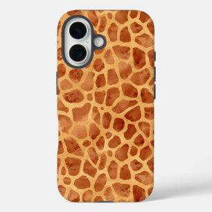 ウォーターカラーキリンプリント iPhone 16ケース
