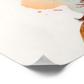 ウォーターカラーキリン子供部屋絵画ズ ポスター (角)