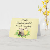 ウォーターカラーキングバードフ感動的ァミリ引用文 カード (黄色い花)
