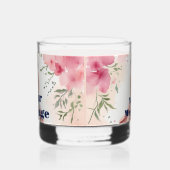 ウォーターカラーキンセアニェラお祝い ウイスキーグラス (左)