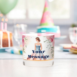 ウォーターカラーキンセアニェラお祝い ウイスキーグラス