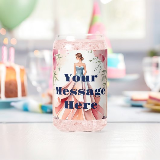 ウォーターカラーキンセアニェラお祝い ガラス缶 (インサイチュ (バースデー))