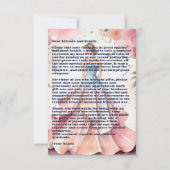 ウォーターカラーキンセアニェラお祝い サンキューカード (正面)