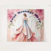 ウォーターカラーキンセアニェラお祝い タペストリー (正面(横))