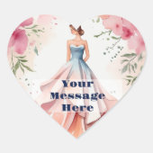 ウォーターカラーキンセアニェラお祝い ハートシール (正面)