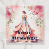 ウォーターカラーキンセアニェラお祝い フェイバータグ (正面)