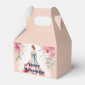 ウォーターカラーキンセアニェラお祝い フェイバーボックス (正面サイド)