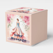 ウォーターカラーキンセアニェラお祝い フェイバーボックス (正面サイド)