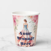 ウォーターカラーキンセアニェラお祝い 紙コップ (裏面)