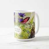 ウォーターカラーギターフロッグバタフライ コーヒーマグカップ (正面右)