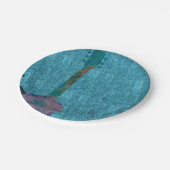 ウォーターカラーギターブルーミュージカル誕生日パーティー ペーパープレート (アングル)