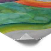 ウォーターカラーギターポスター ポスター (角)