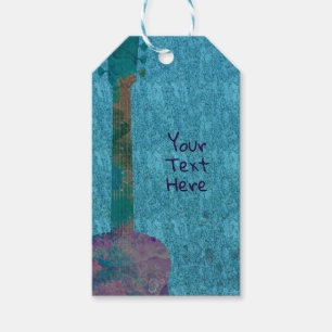 ウォーターカラーギターミュージカル誕生日パーティーの好意 ギフトタグ