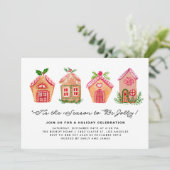 ウォーターカラーギンガーブレッドハウズホリデーパーティー 招待状 (スタンド正面)