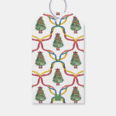 ウォーターカラークラシックボウ クリスマスツリー ギフトタグ (裏面)