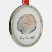 ウォーターカラークラムシーシェルビーチオーナメント メタルオーナメント (右)