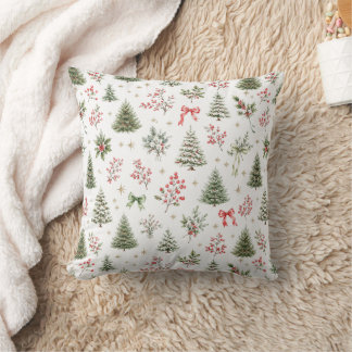 ウォーターカラークリスマスのシームレス パターン クッション