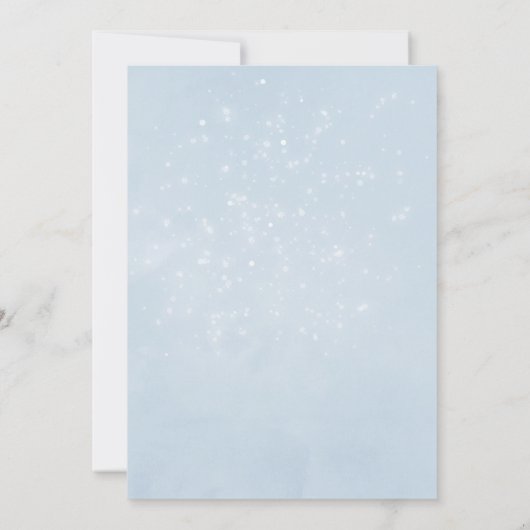 ウォーターカラークリスマスウィンターホリデー誕生日 招待状 (裏面)