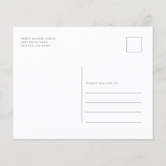 ウォーターカラークリスマスオープンハウスパーティの招待状 (裏面)