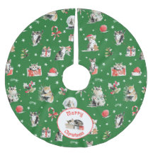 ウォーターカラークリスマスキャット ホイッシマル