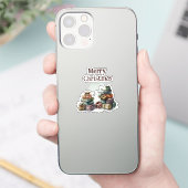 ウォーターカラークリスマスギフト シール (スマートフォン)