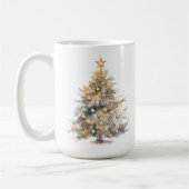 ウォーターカラークリスマスコーヒーマグ コーヒーマグカップ (左)