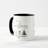 ウォーターカラークリスマスコーヒーマグ マグカップ (正面左)