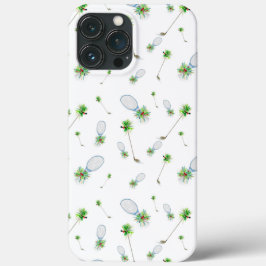 ウォーターカラークリスマスゴルフクラブとテニスラケット iPhone 13 PRO MAXケース