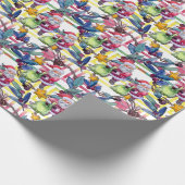 ウォーターカラークリスマスサンタパステル ラッピングペーパー (角)