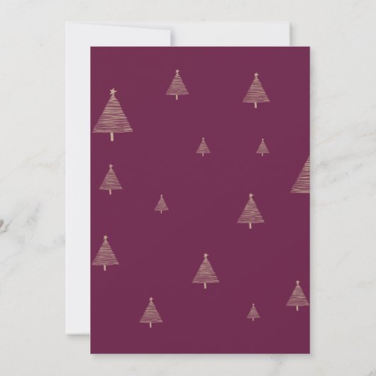 ウォーターカラークリスマスツリーホリデーパーティー招待状 招待状 (裏面)