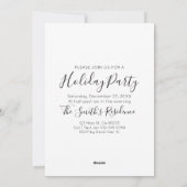 ウォーターカラークリスマスツリーホリデーパーティ招待状 シーズンカード (裏面)