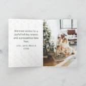 ウォーターカラークリスマスツリー写真折りたたみカード シーズンカード (内部)