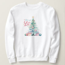 ウォーターカラークリスマスツリー Let's Get Lit
