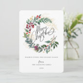 ウォーターカラークリスマスドードルリース シーズンカード (スタンド正面)