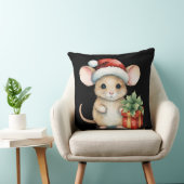 ウォーターカラークリスマスネズミ クッション (椅子)