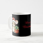 ウォーターカラークリスマスネズミ コーヒーマグカップ (正面左)
