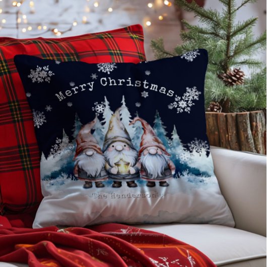 ウォーターカラークリスマスノーム オーダーメイド クッション