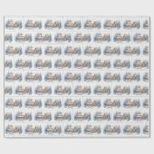 ウォーターカラークリスマスハウス ラッピングペーパー (フラット)