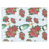 ウォーターカラークリスマスパーティーシャンパンホリデー テーブルクロス (正面(横))