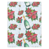 ウォーターカラークリスマスパーティーシャンパンホリデー テーブルクロス (正面)