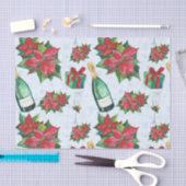 ウォーターカラークリスマスパーティーシャンパンホリデー 薄葉紙 (クラフト)